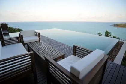 Pool terrace with breathtaking views