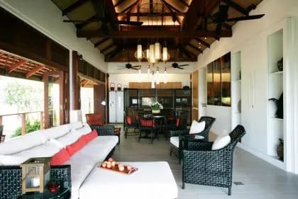 View from lounge towards kitchen