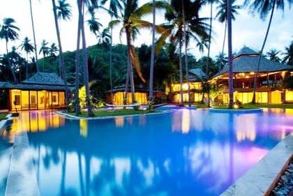 Pool and villa