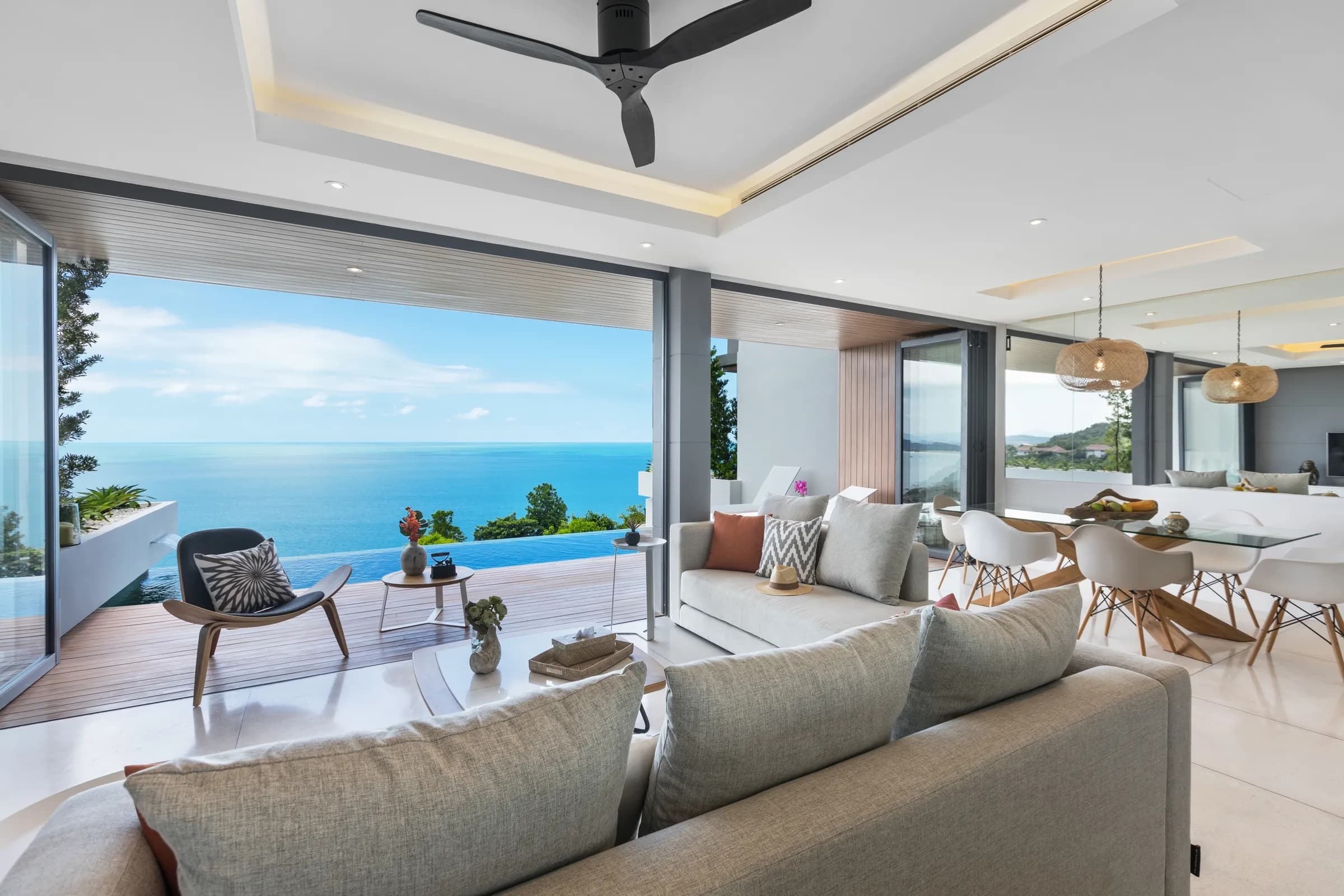 Villa Veasna - A lounge area layout to captivate audiences inside and out